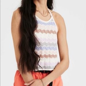 ✨American Eagle Crocheted Halter Top